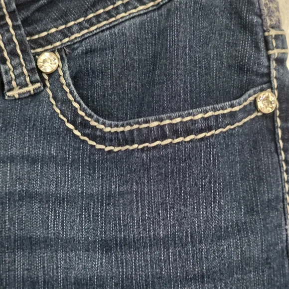 Reba Dark Blue Straight Leg Jeans - Picture 7 of 8